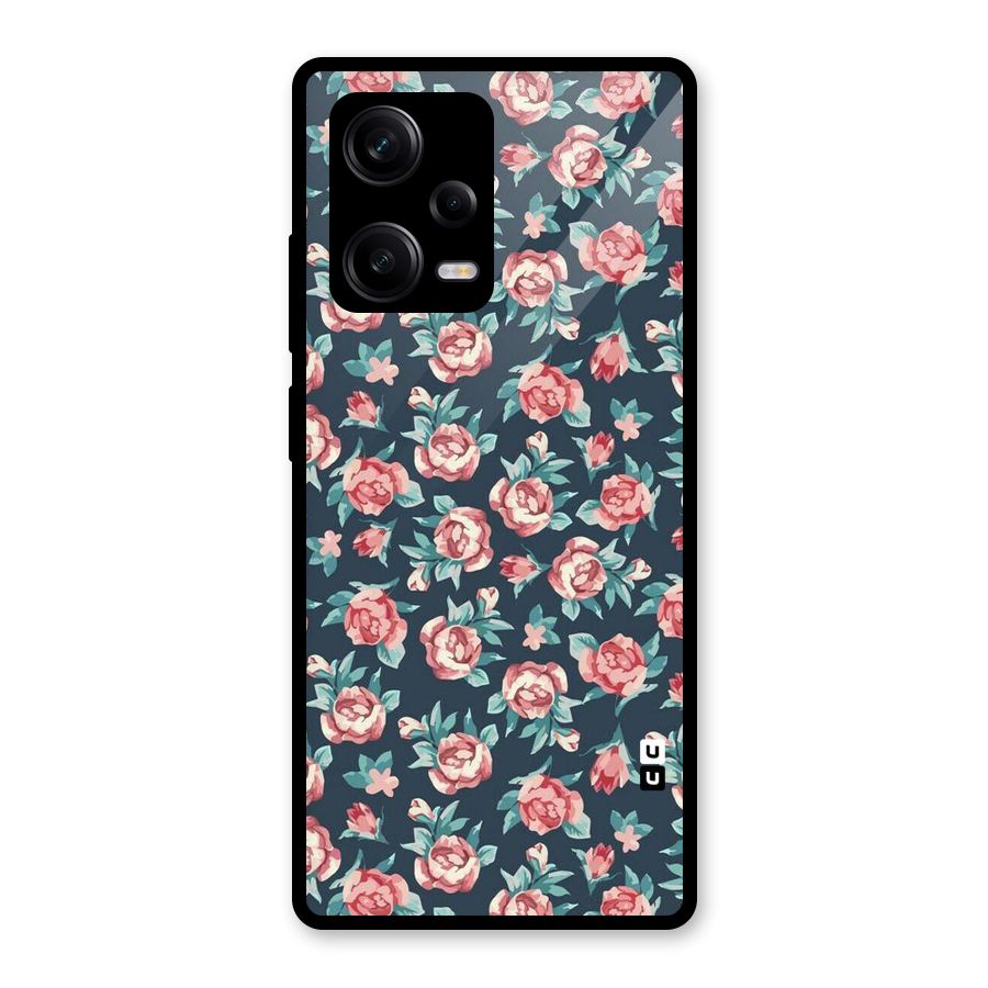All Art Bloom Glass Back Case for Redmi Note 12 Pro