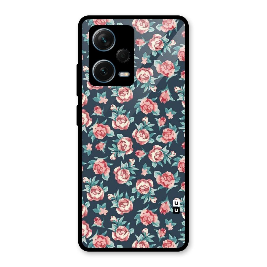 All Art Bloom Glass Back Case for Redmi Note 12 Pro Plus 5G