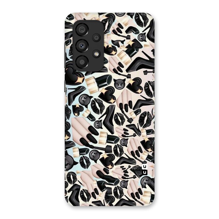 All Black Love Back Case for Galaxy A33 5G