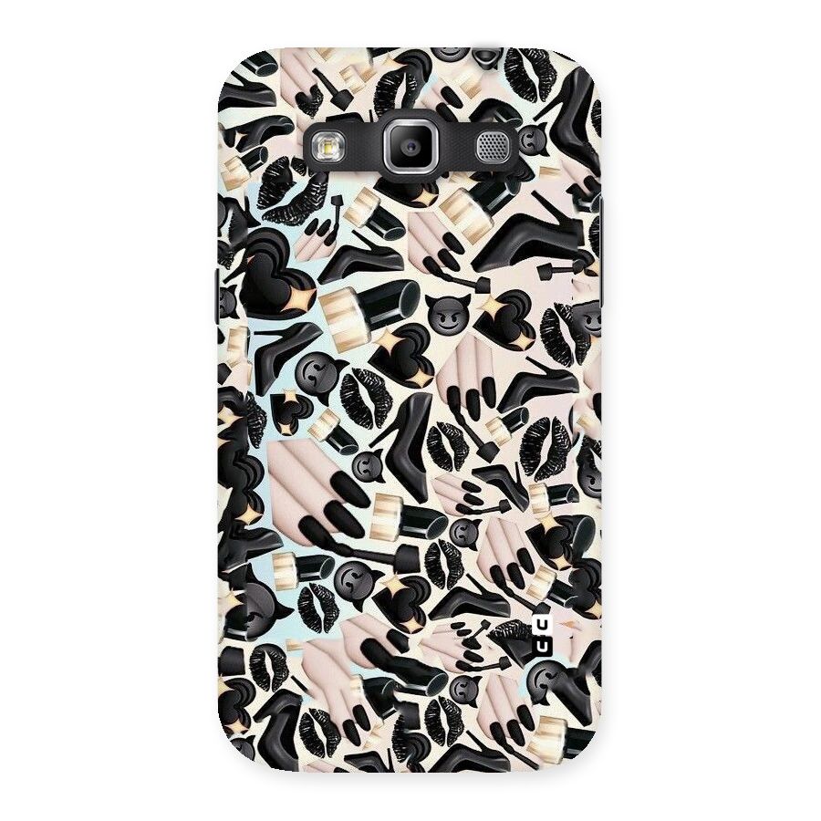 All Black Love Back Case for Galaxy Grand Quattro