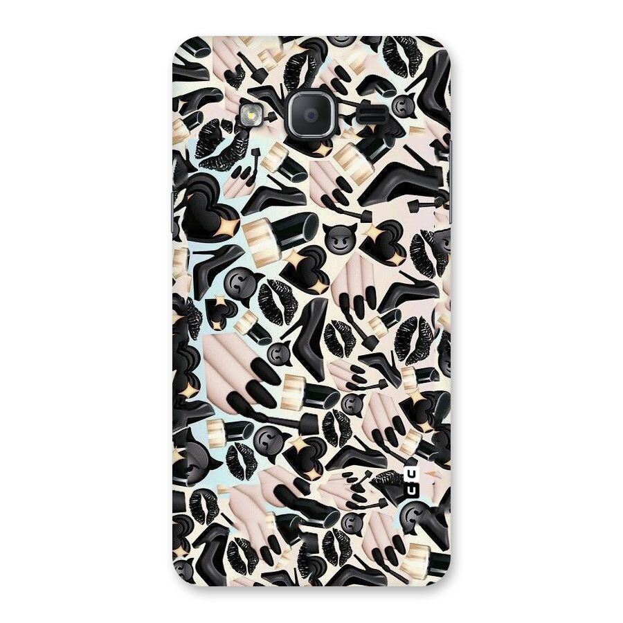All Black Love Back Case for Galaxy On7 2015