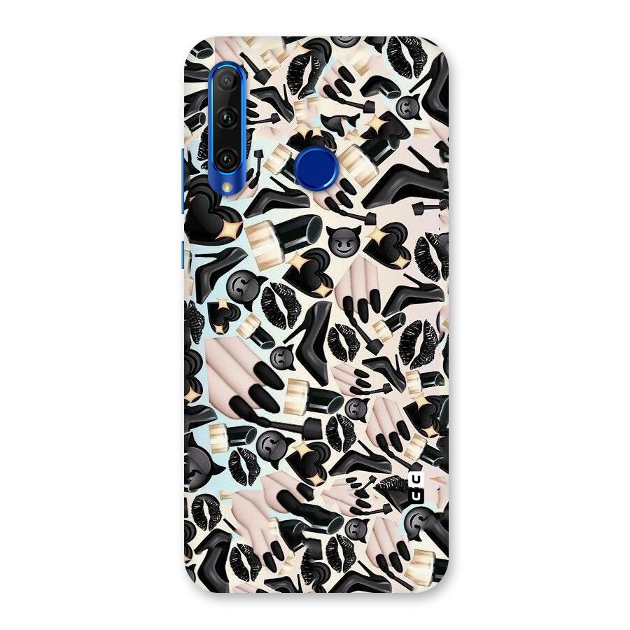 All Black Love Back Case for Honor 20i