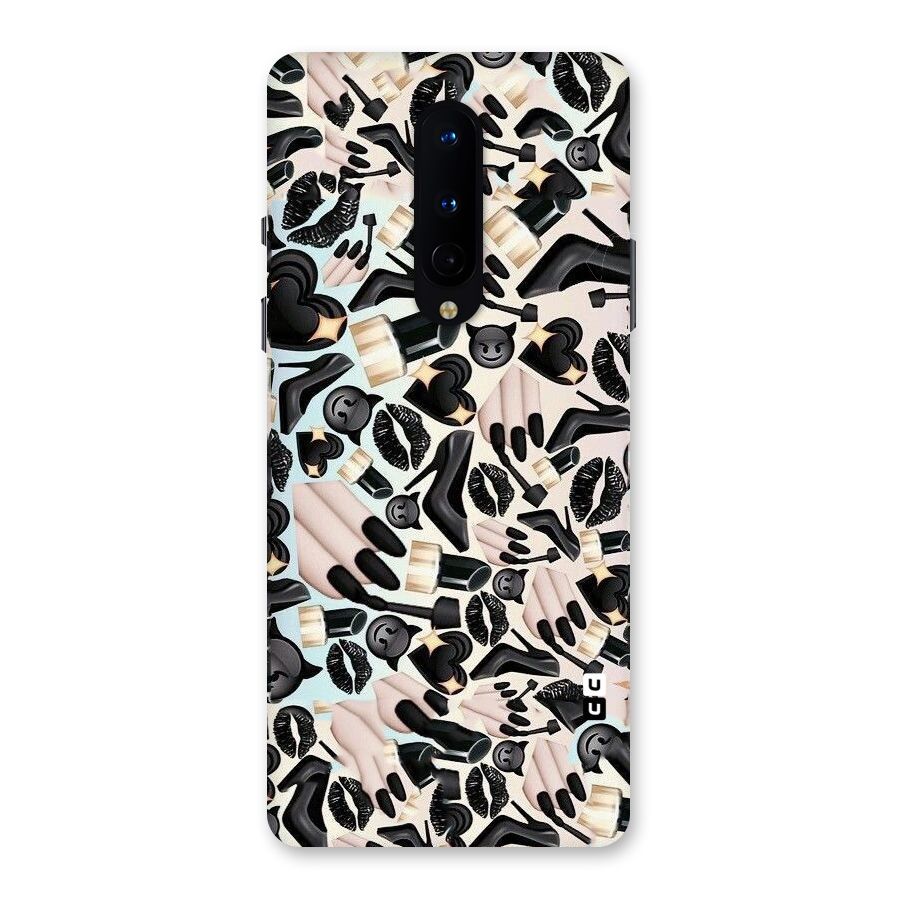 All Black Love Back Case for OnePlus 8