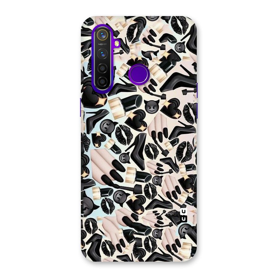All Black Love Back Case for Realme 5 Pro