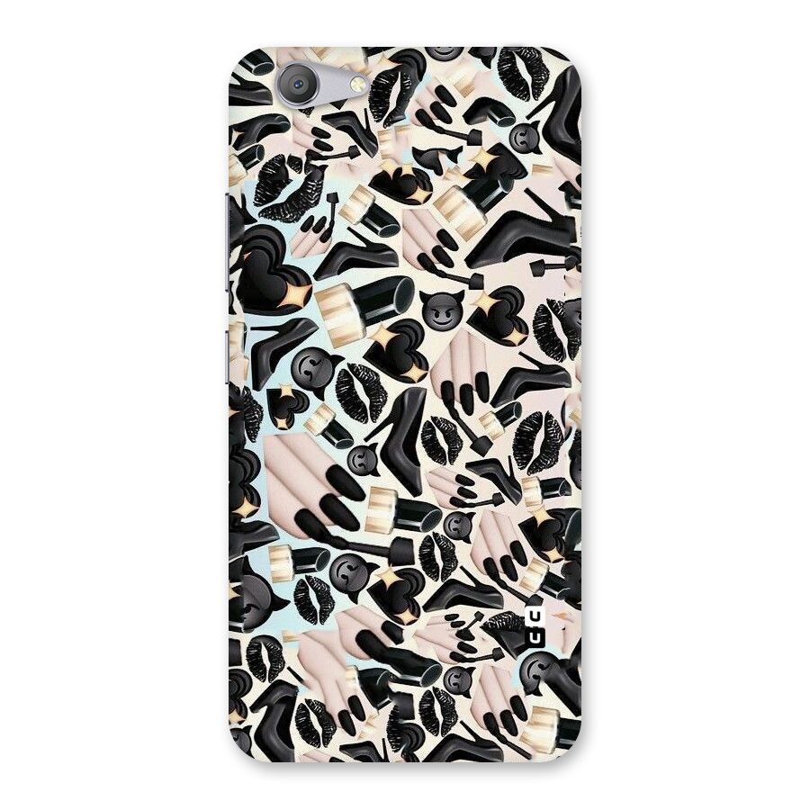 All Black Love Back Case for Vivo Y53