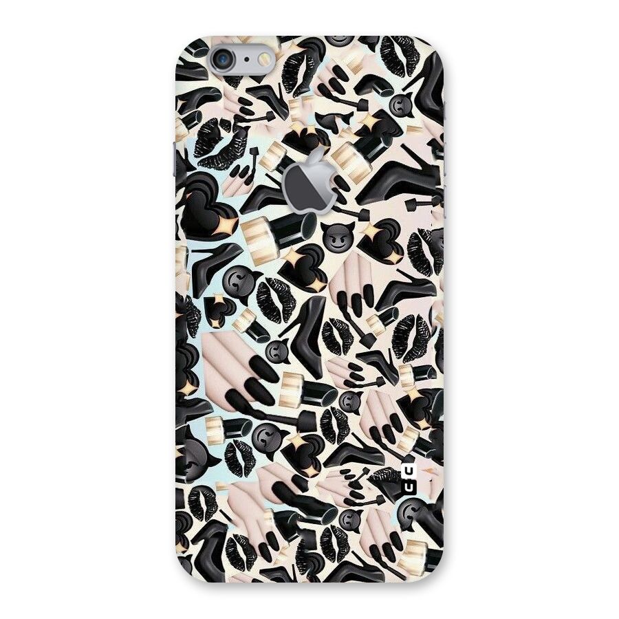 All Black Love Back Case for iPhone 6 Plus 6S Plus Logo Cut