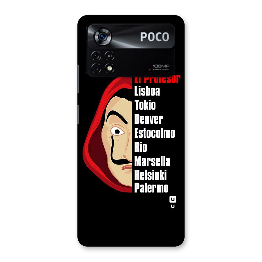 All Members Money Heist Back Case for Poco X4 Pro 5G