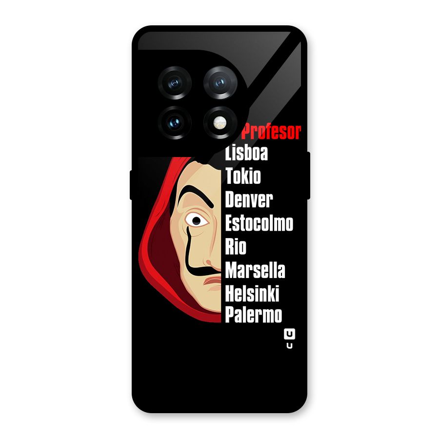 All Members Money Heist Glass Back Case for OnePlus 11