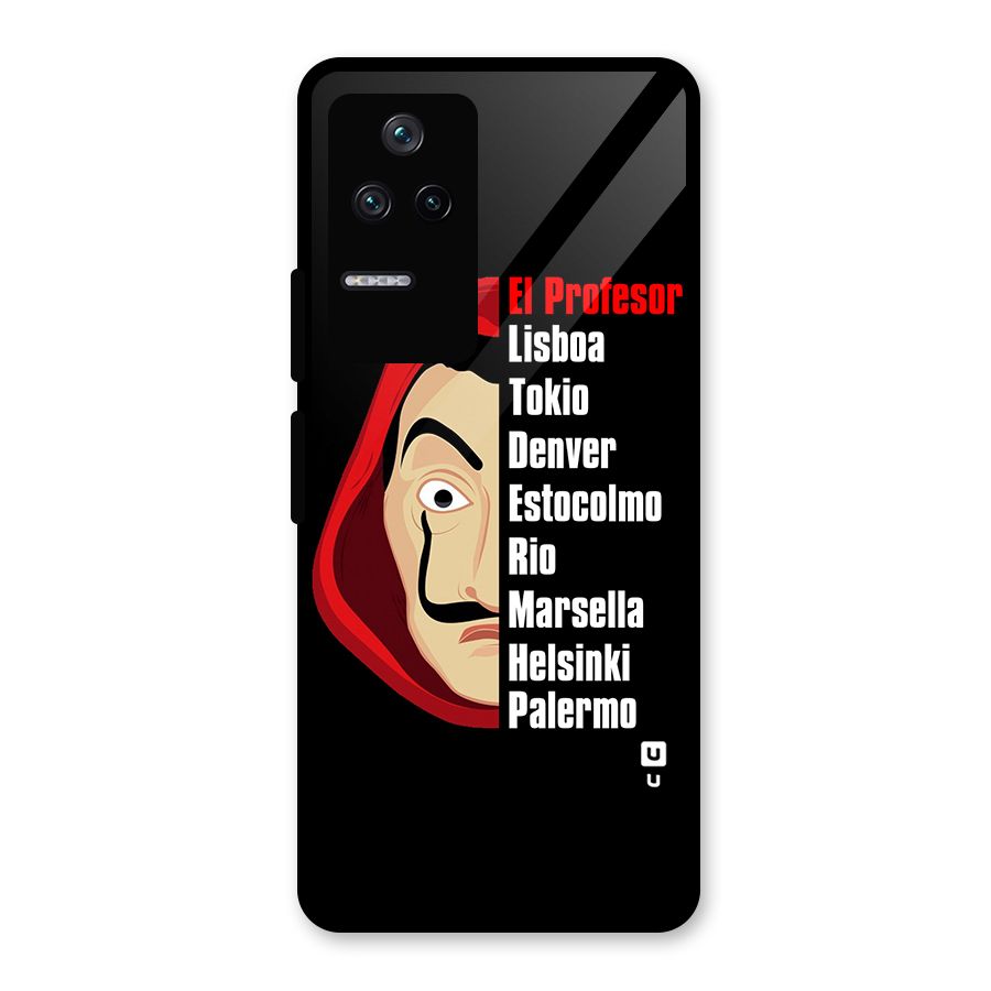 All Members Money Heist Glass Back Case for Poco F4 5G