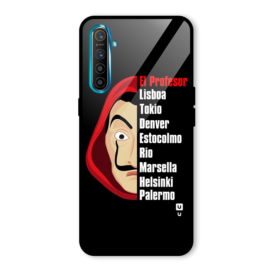 All Members Money Heist Glass Back Case for Realme X2