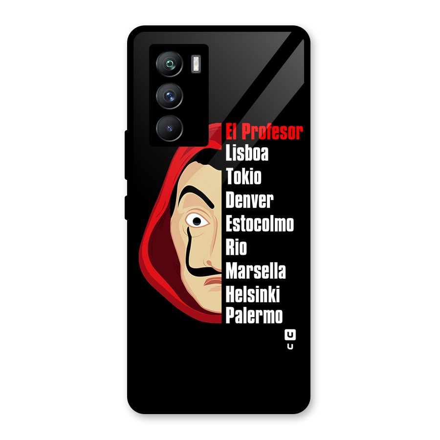 All Members Money Heist Glass Back Case for Vivo iQOO 9 SE
