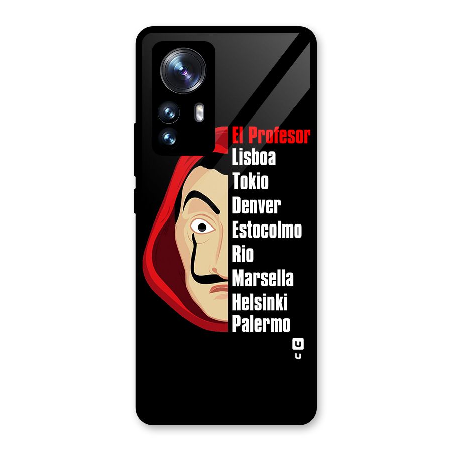 All Members Money Heist Glass Back Case for Xiaomi 12 Pro