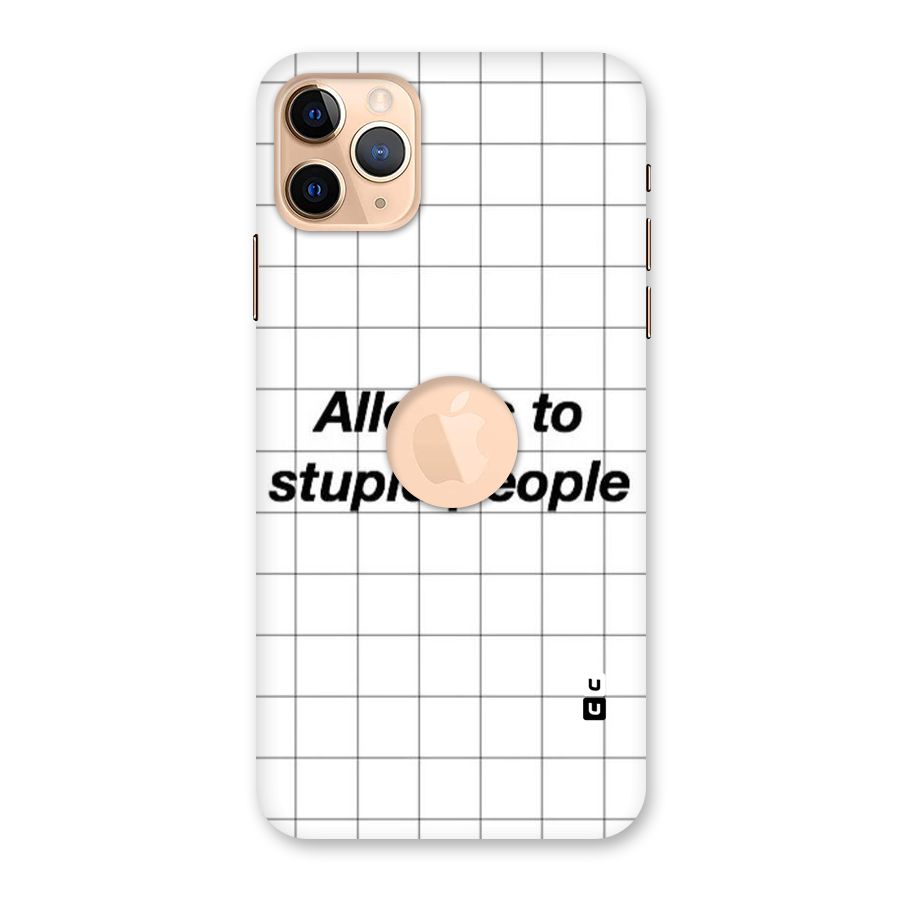 Allergic Back Case for iPhone 11 Pro Max Logo Cut