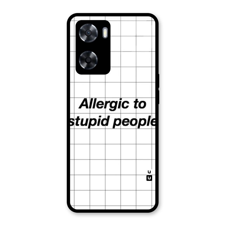 Allergic Glass Back Case for Oppo A57 2022
