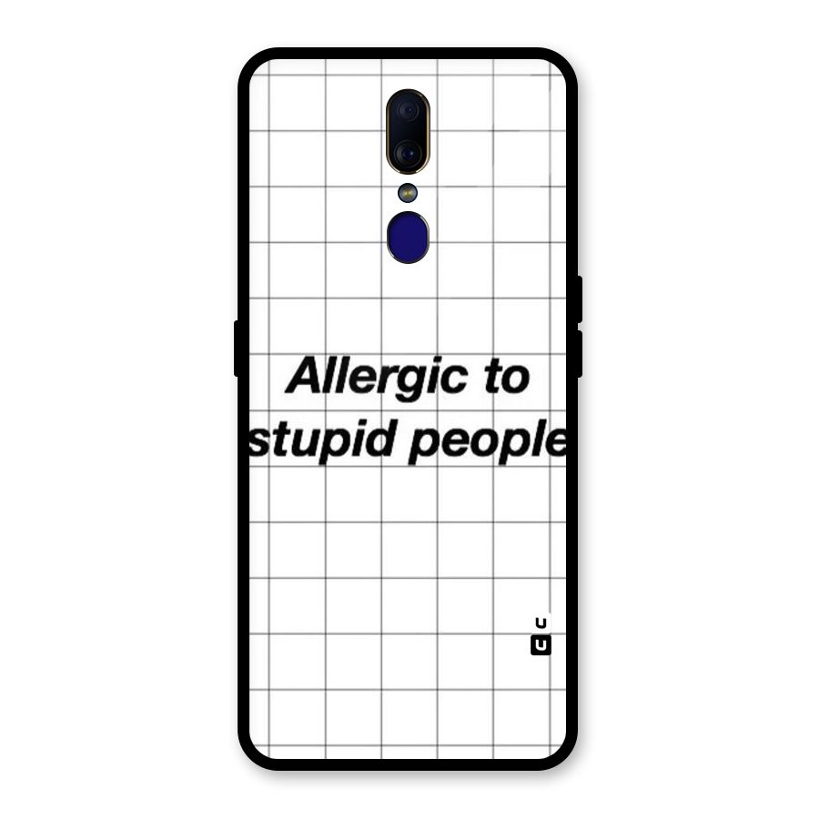 Allergic Glass Back Case for Oppo F11