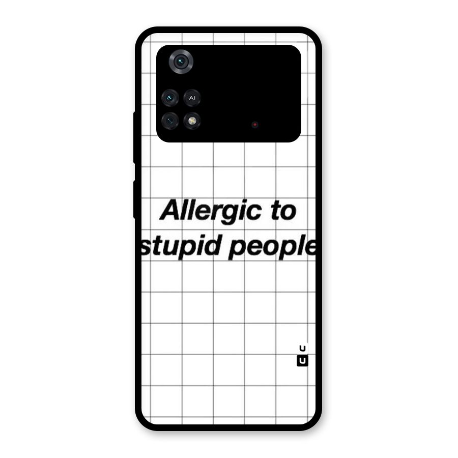 Allergic Glass Back Case for Poco M4 Pro 4G