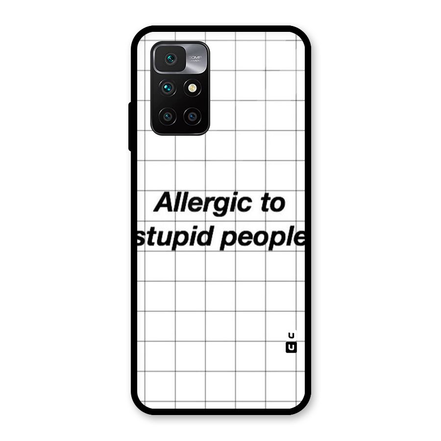 Allergic Glass Back Case for Redmi 10 Prime