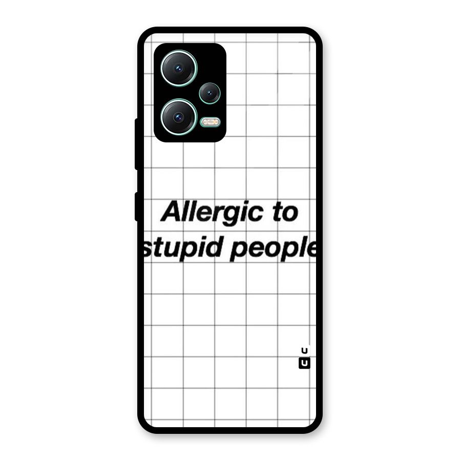 Allergic Glass Back Case for Redmi Note 12 5G