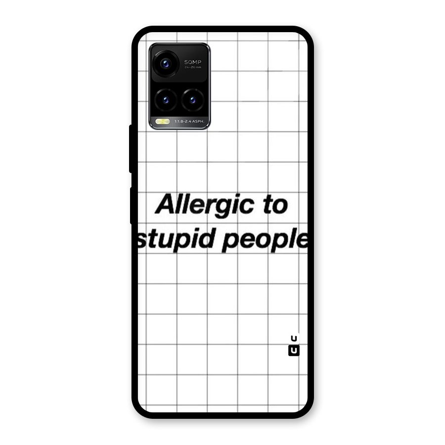 Allergic Glass Back Case for Vivo Y21T