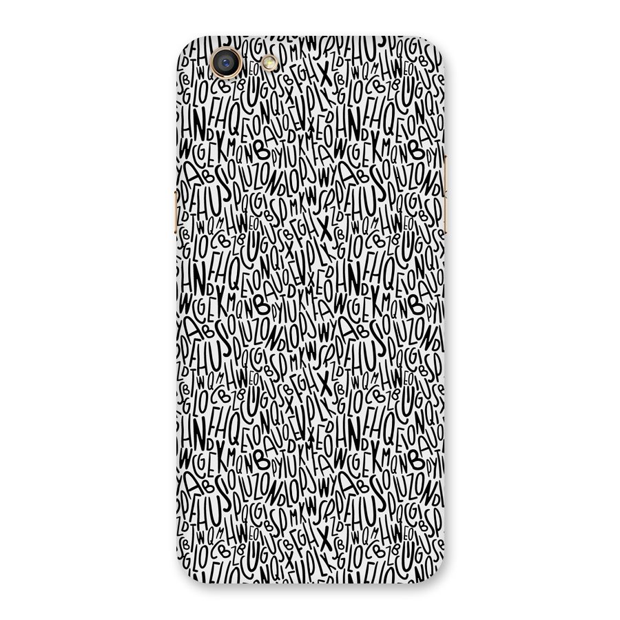 Alphabet Seamless Abstract Back Case for Oppo F3