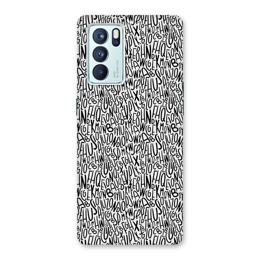 Alphabet Seamless Abstract Back Case for Oppo Reno6 Pro 5G