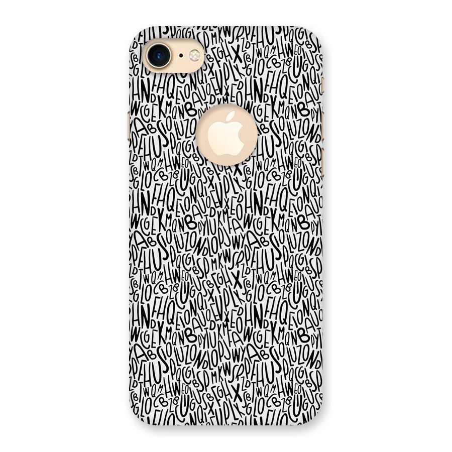 Alphabet Seamless Abstract Back Case for iPhone 7 Logo Cut