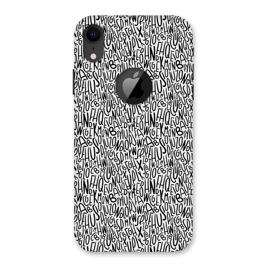 Alphabet Seamless Abstract Back Case for iPhone XR Logo Cut