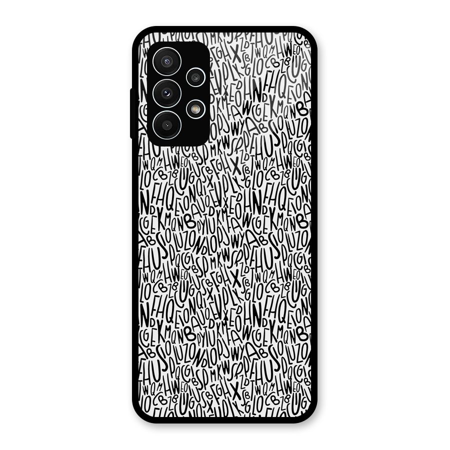 Alphabet Seamless Abstract Glass Back Case for Galaxy A23
