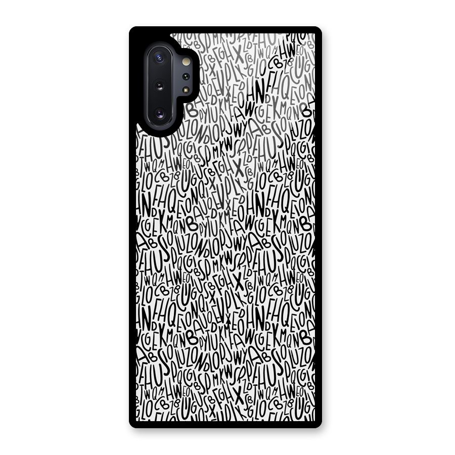 Alphabet Seamless Abstract Glass Back Case for Galaxy Note 10 Plus
