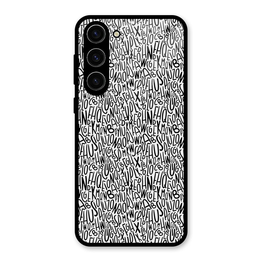 Alphabet Seamless Abstract Glass Back Case for Galaxy S23 Plus