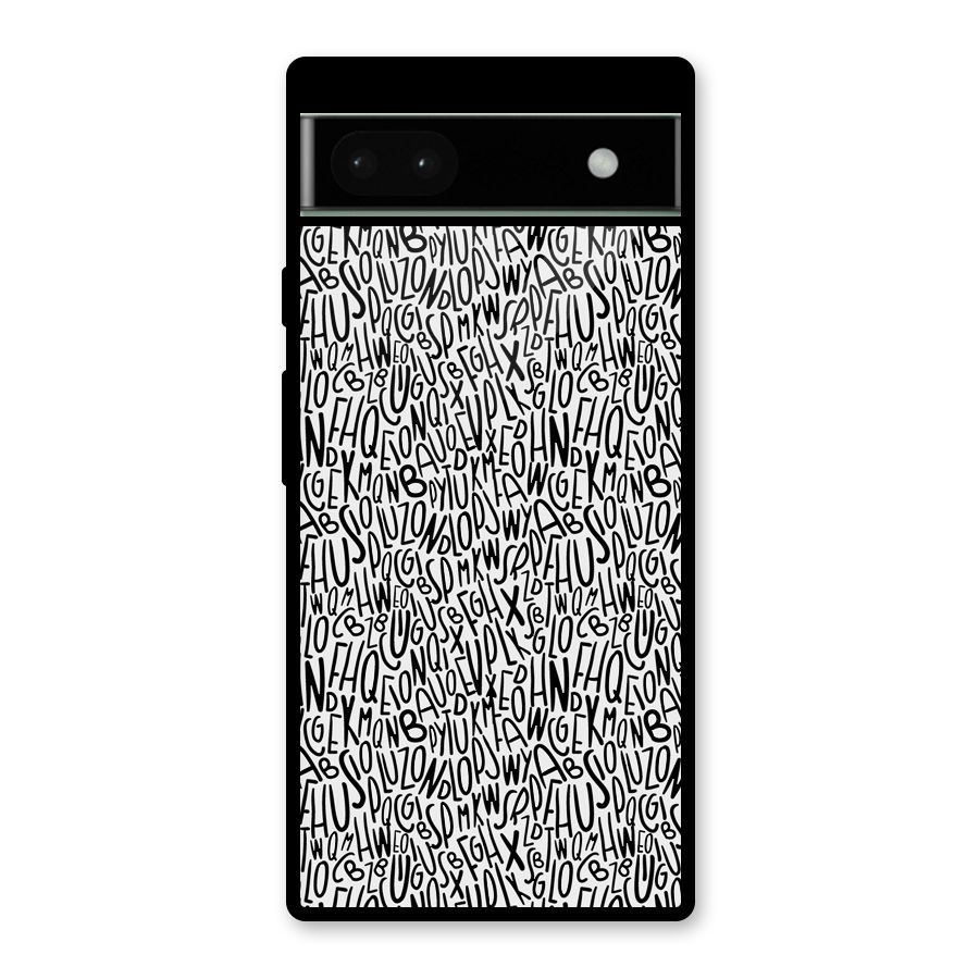 Alphabet Seamless Abstract Glass Back Case for Google Pixel 6a