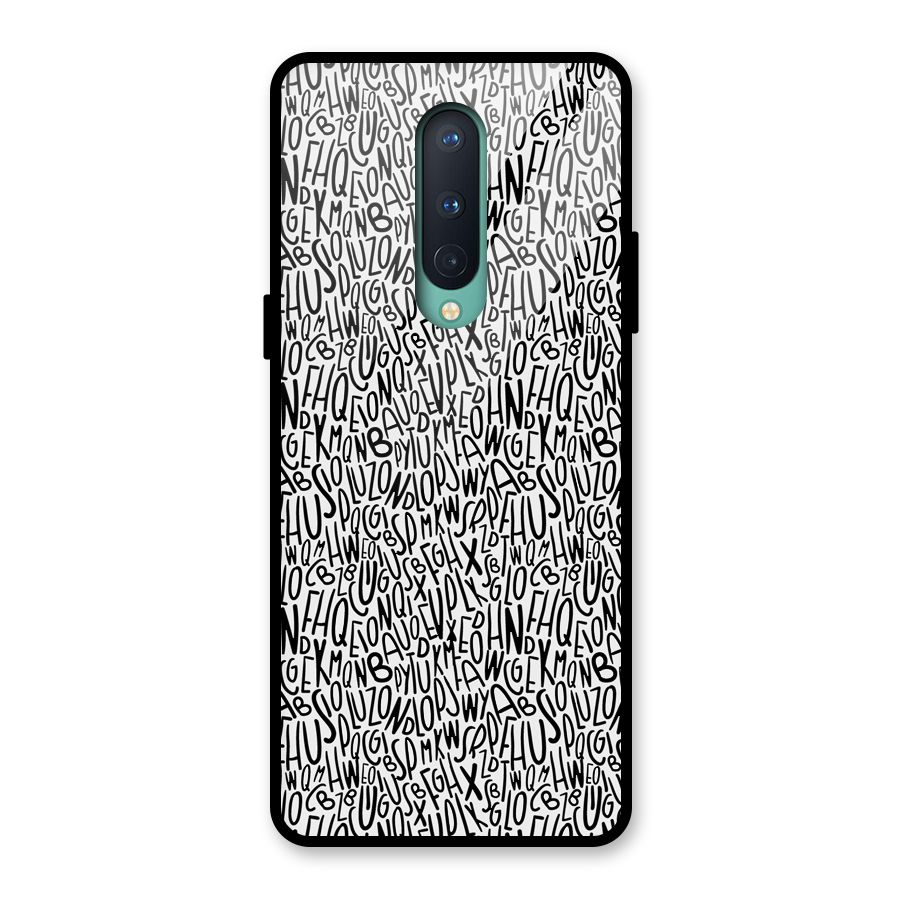 Alphabet Seamless Abstract Glass Back Case for OnePlus 8