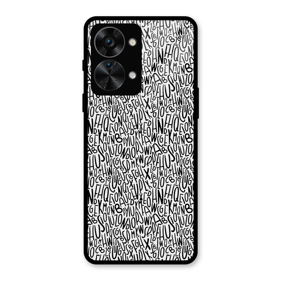 Alphabet Seamless Abstract Glass Back Case for OnePlus Nord 2T