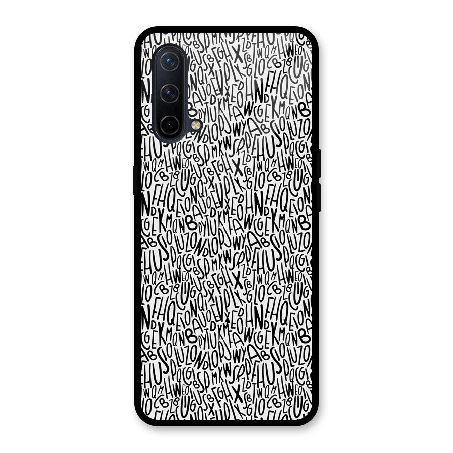 Alphabet Seamless Abstract Glass Back Case for OnePlus Nord CE 5G