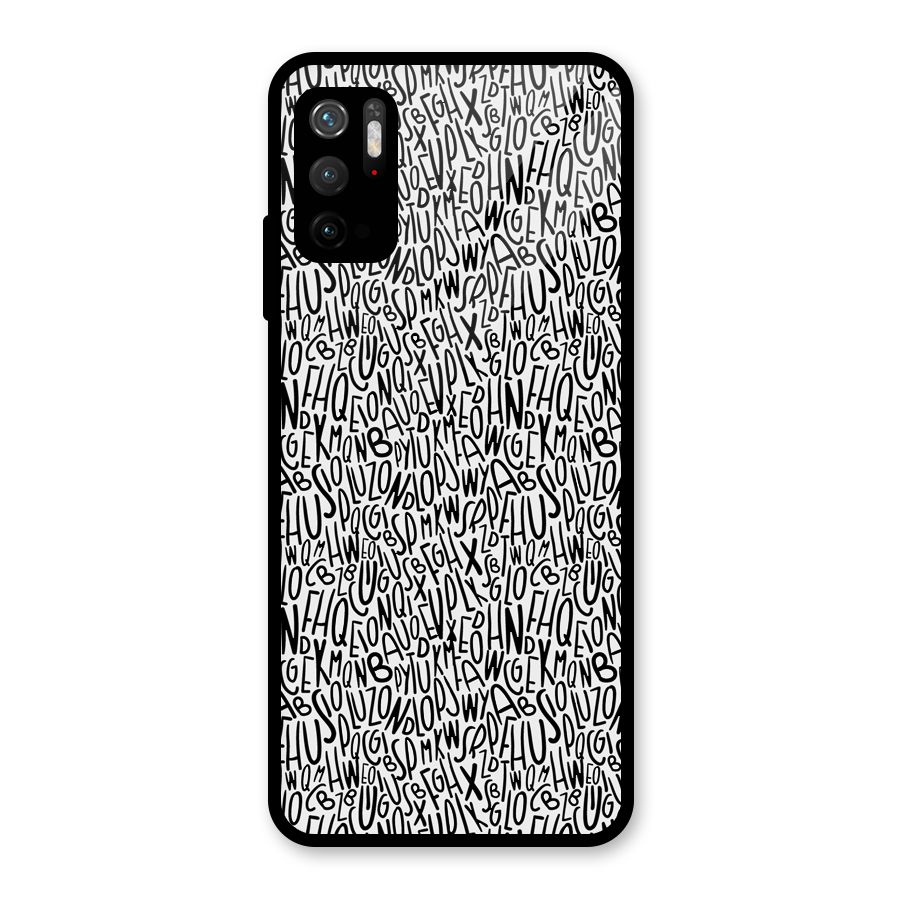 Alphabet Seamless Abstract Glass Back Case for Poco M3 Pro 5G