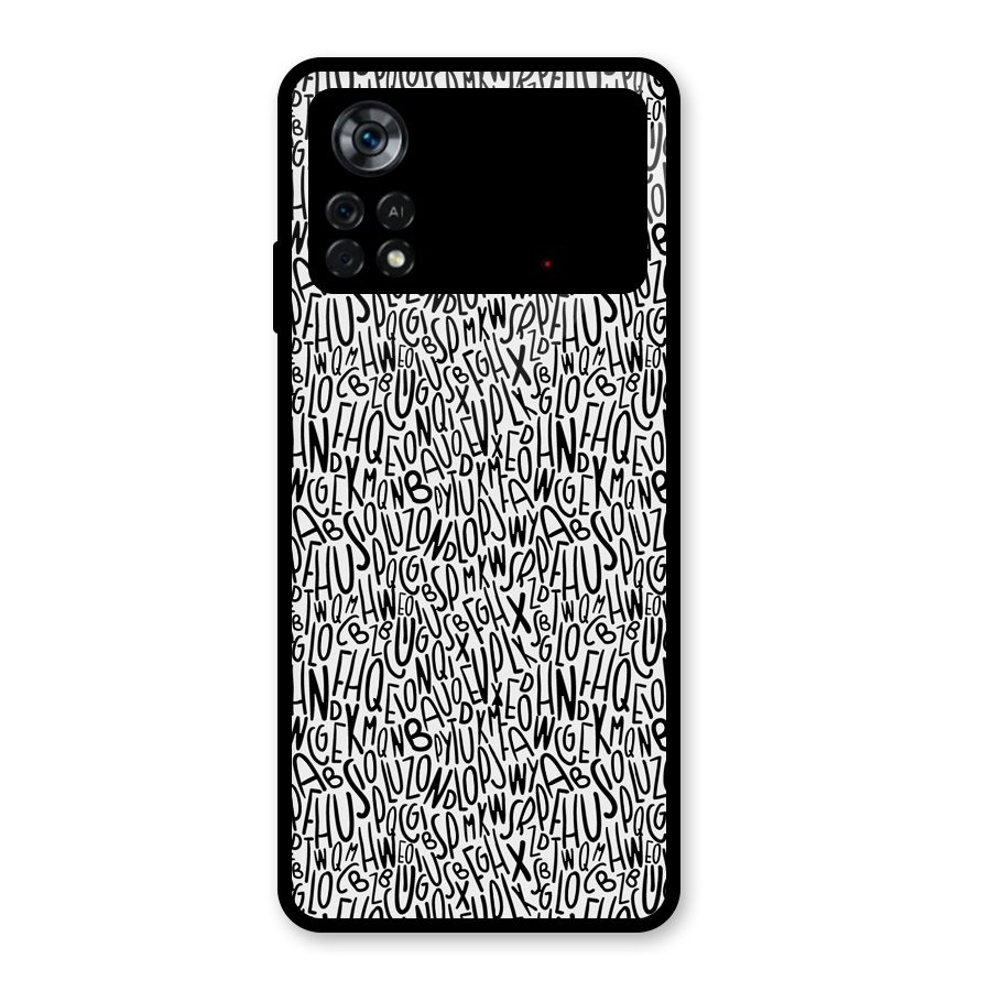 Alphabet Seamless Abstract Glass Back Case for Poco X4 Pro 5G
