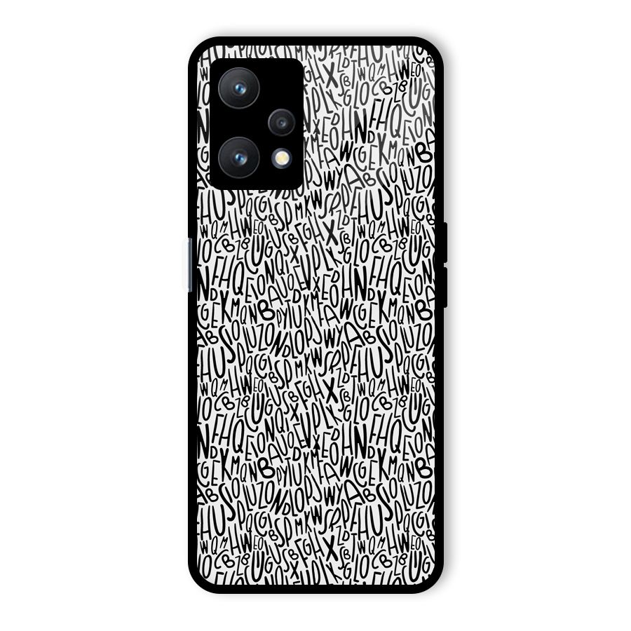 Alphabet Seamless Abstract Glass Back Case for Realme 9 Pro 5G