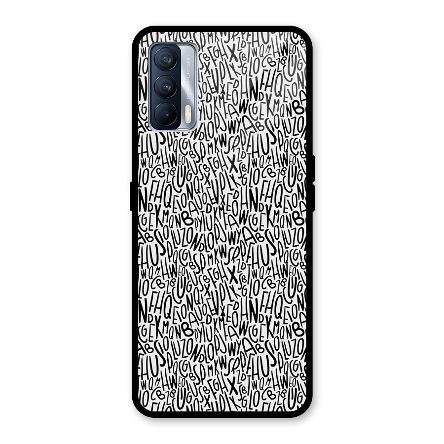 Alphabet Seamless Abstract Glass Back Case for Realme X7