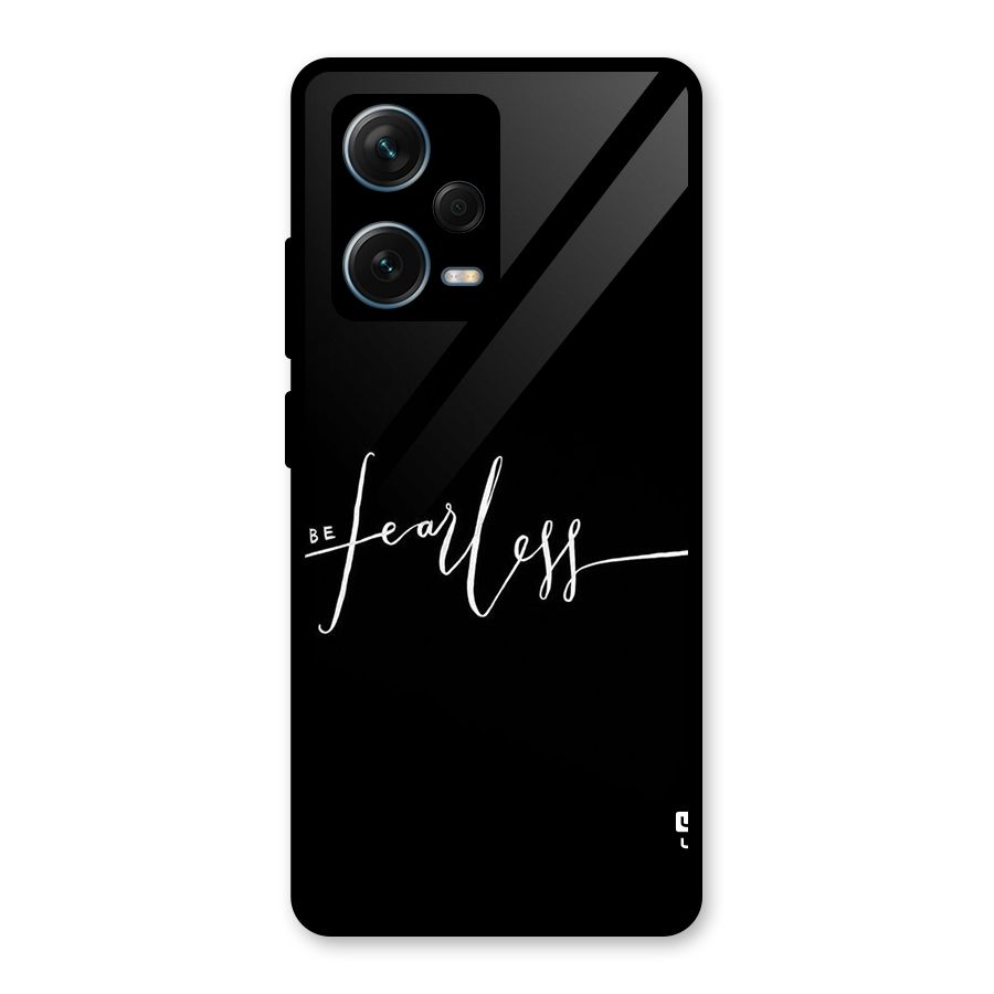 Always Be Fearless Glass Back Case for Redmi Note 12 Pro Plus 5G