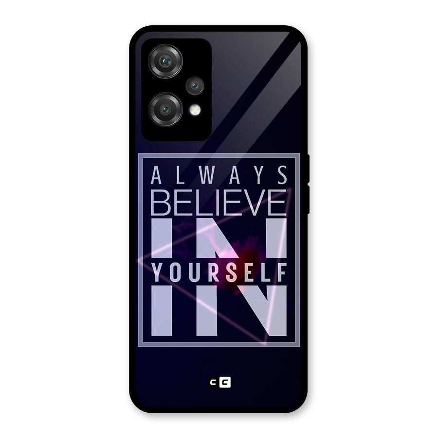 Always Believe in Yourself Glass Back Case for OnePlus Nord CE 2 Lite 5G