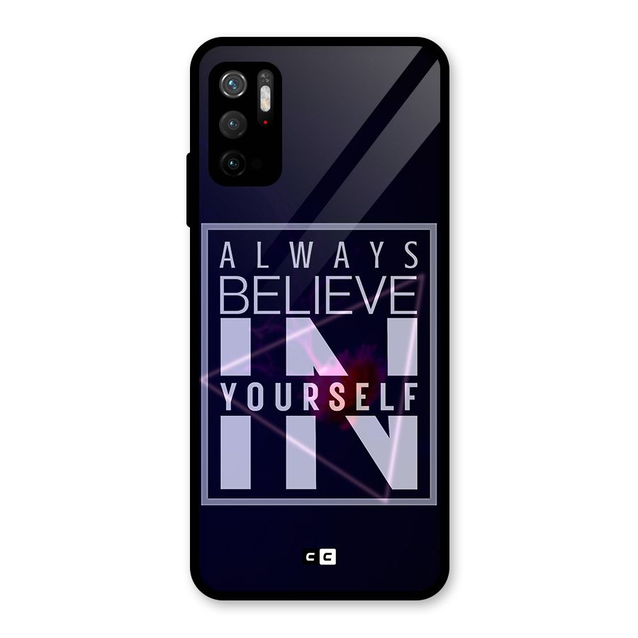 Always Believe in Yourself Glass Back Case for Poco M3 Pro 5G
