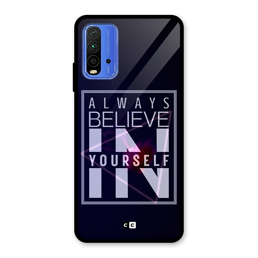 Always Believe in Yourself Glass Back Case for Redmi 9 Power
