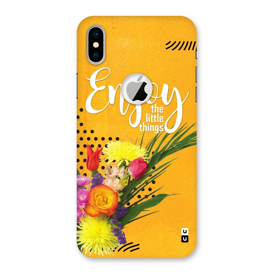 Always Enjoy Little Things Back Case for iPhone XS Logo Cut