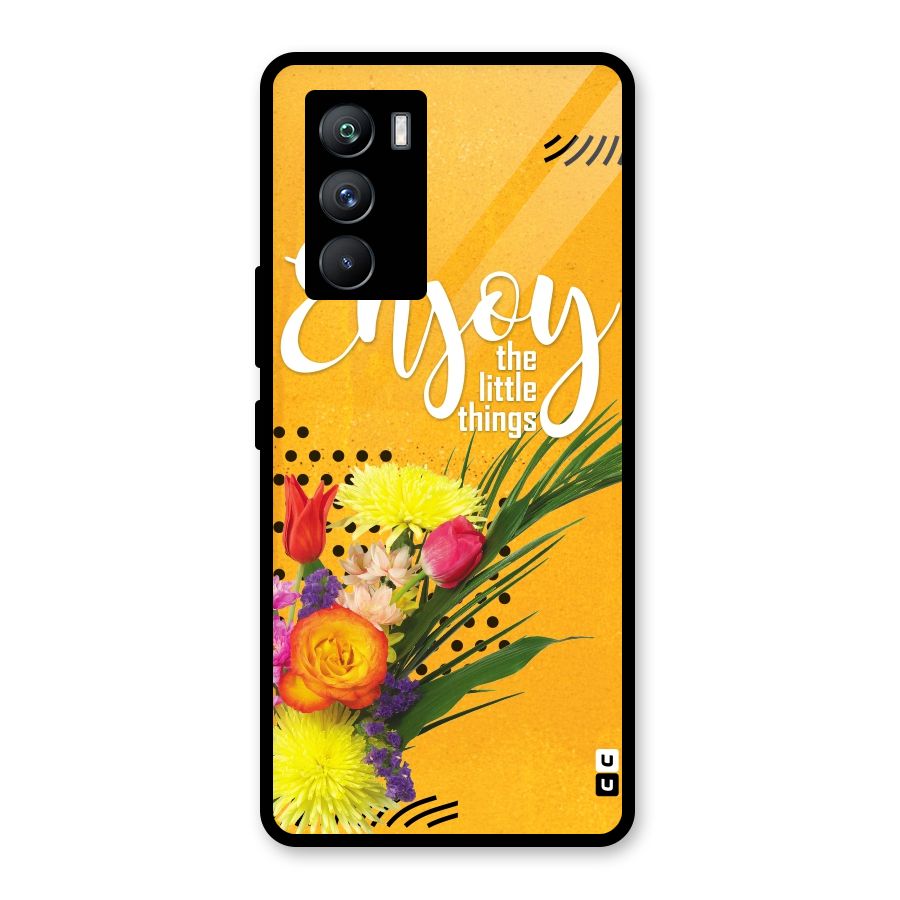 Always Enjoy Little Things Glass Back Case for Vivo iQOO 9 SE
