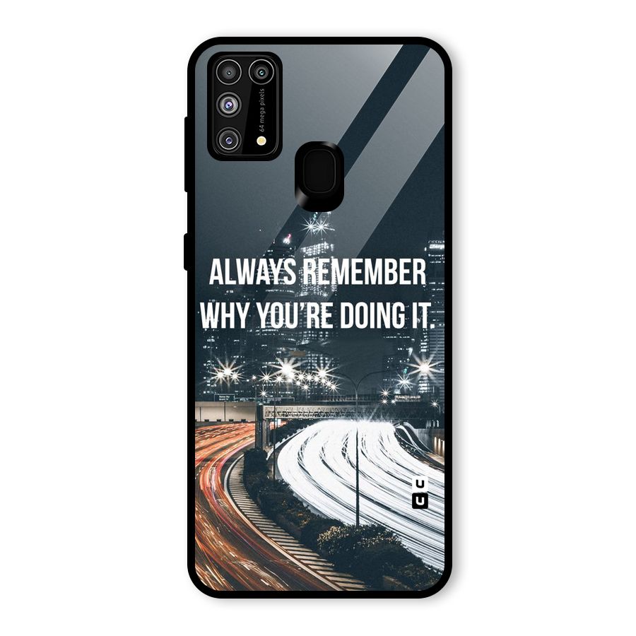 Always Remember Glass Back Case for Galaxy M31