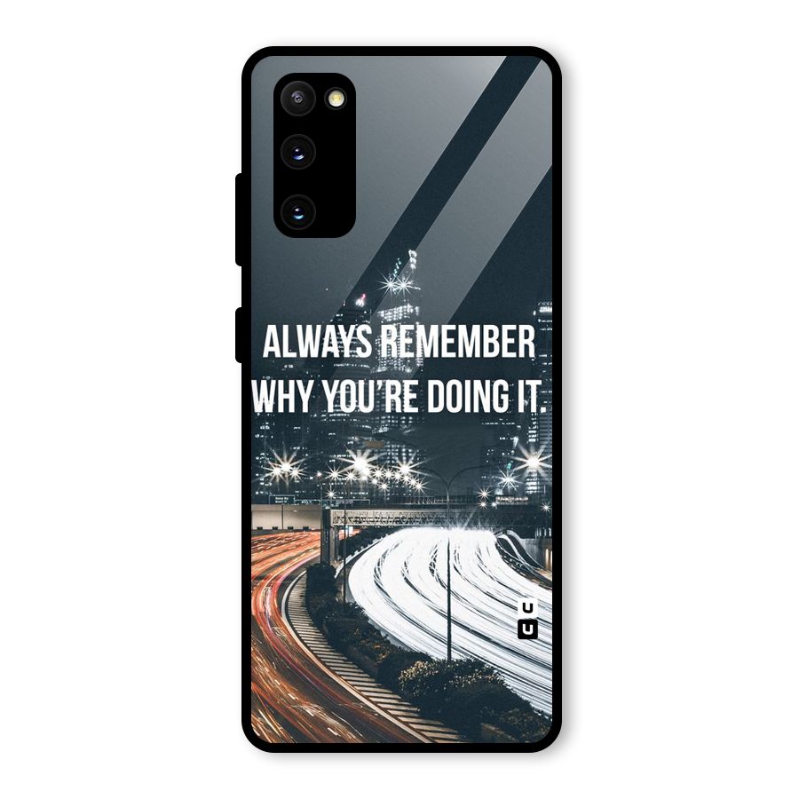 Always Remember Glass Back Case for Galaxy S20 FE 5G