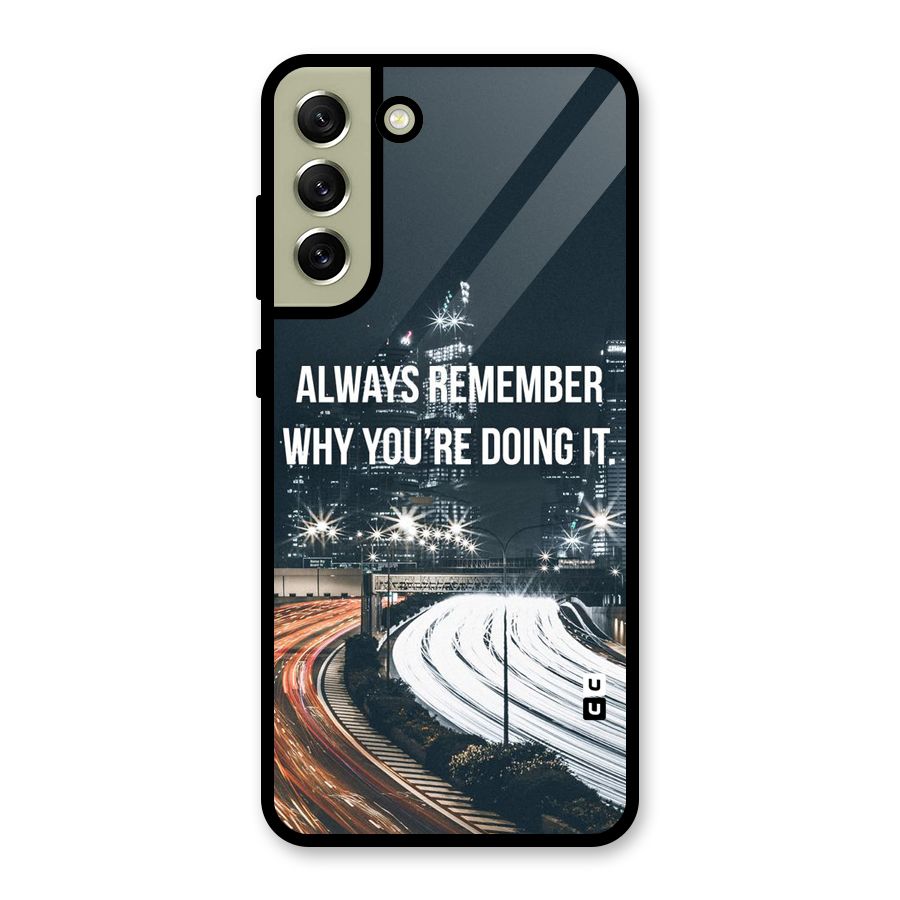 Always Remember Glass Back Case for Galaxy S21 FE 5G