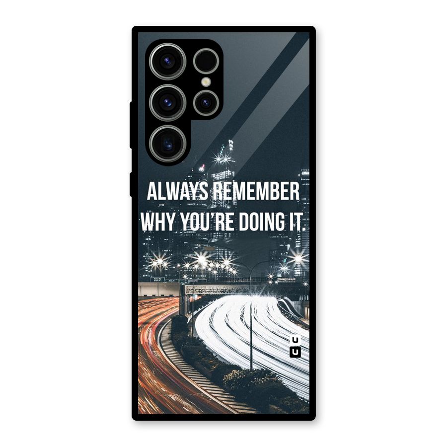 Always Remember Glass Back Case for Galaxy S23 Ultra