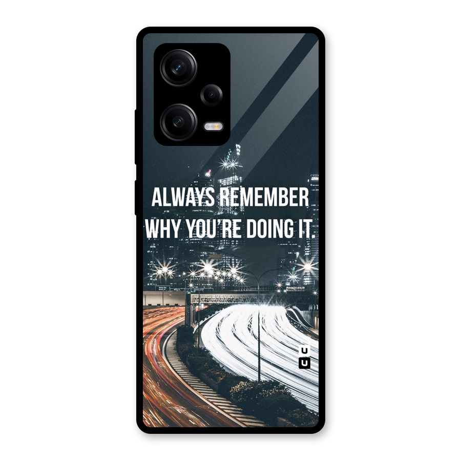 Always Remember Glass Back Case for Redmi Note 12 Pro