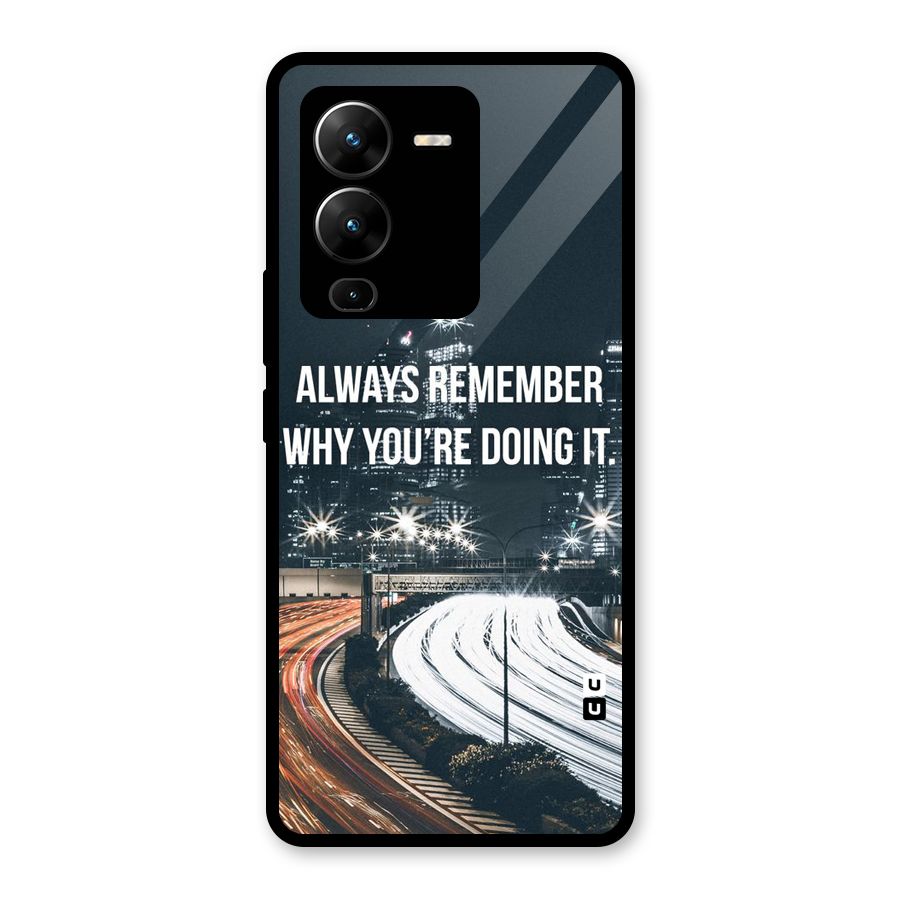 Always Remember Glass Back Case for Vivo V25 Pro